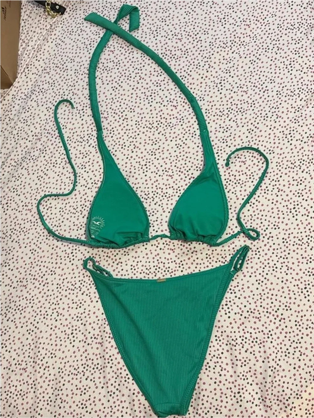 Hollister Teal Ribbed Swim Top